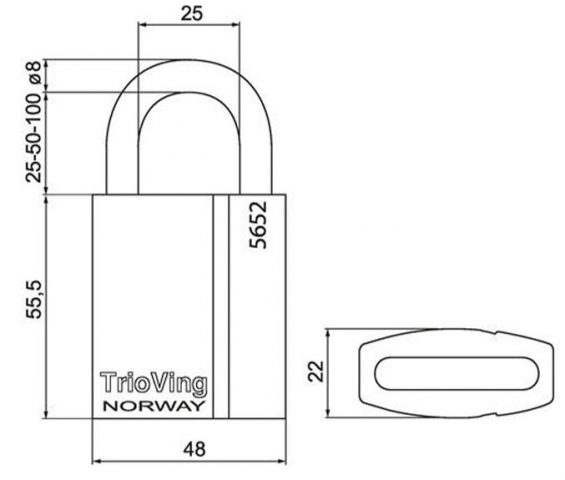 TrioVing Padlock 5652 Chrome