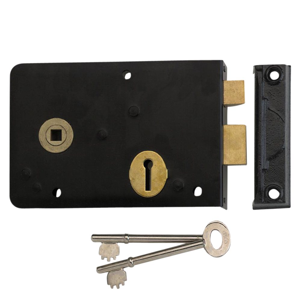 UNION 1439 3 Lever Double Handed Rimlock