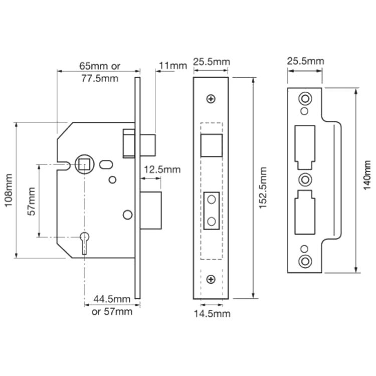 UNION 2201 5 Lever Sashlock