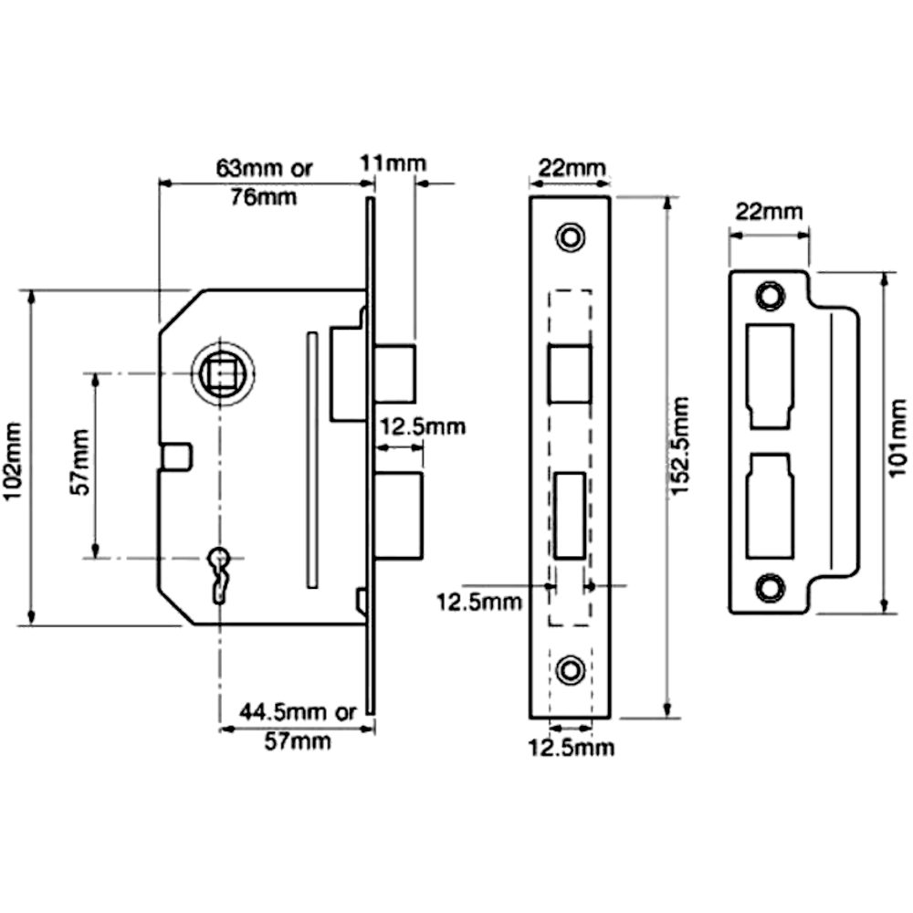 UNION 2295 2 Lever Sashlock