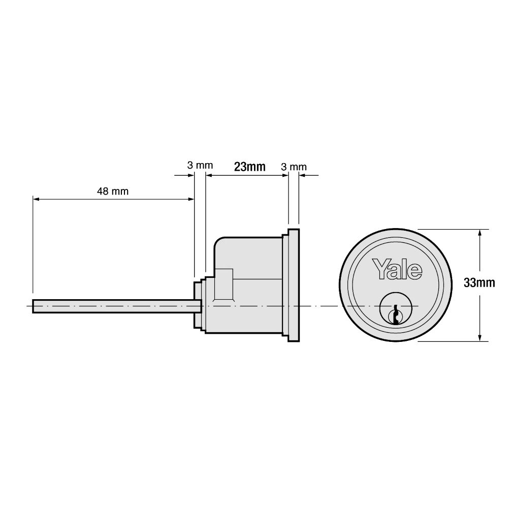 YALE 1109 Rim Cylinder