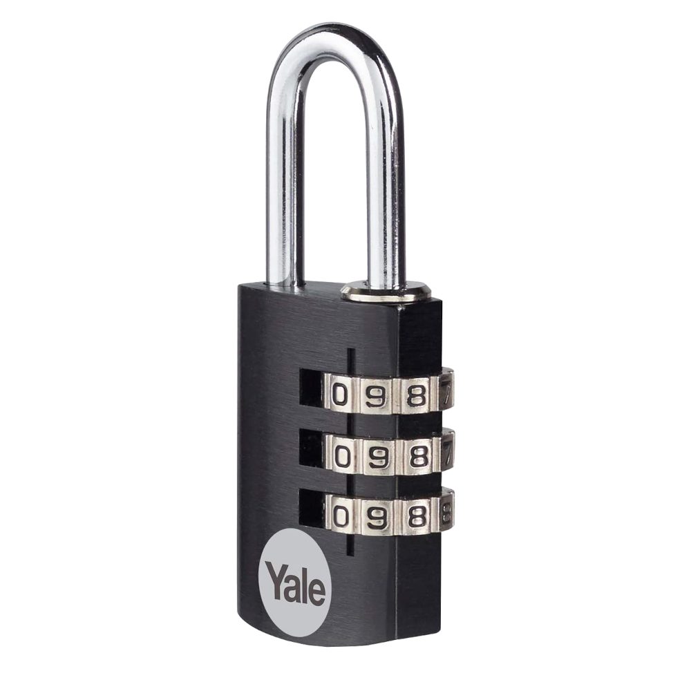 YALE YE3CB Aluminium Open Shackle Combination Padlock
