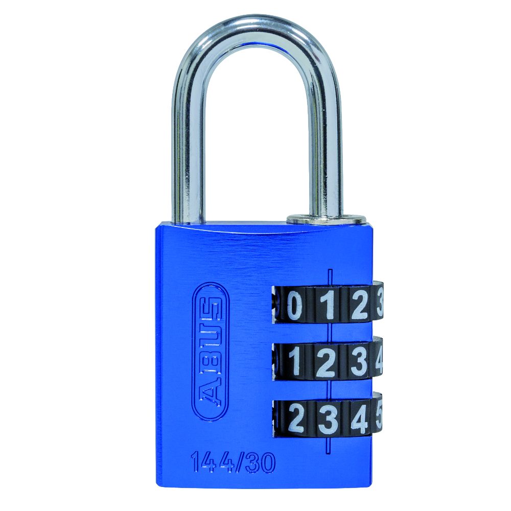 ABUS 144/30 Combination Padlock 30mm Body - L32684 - Blue - 82190