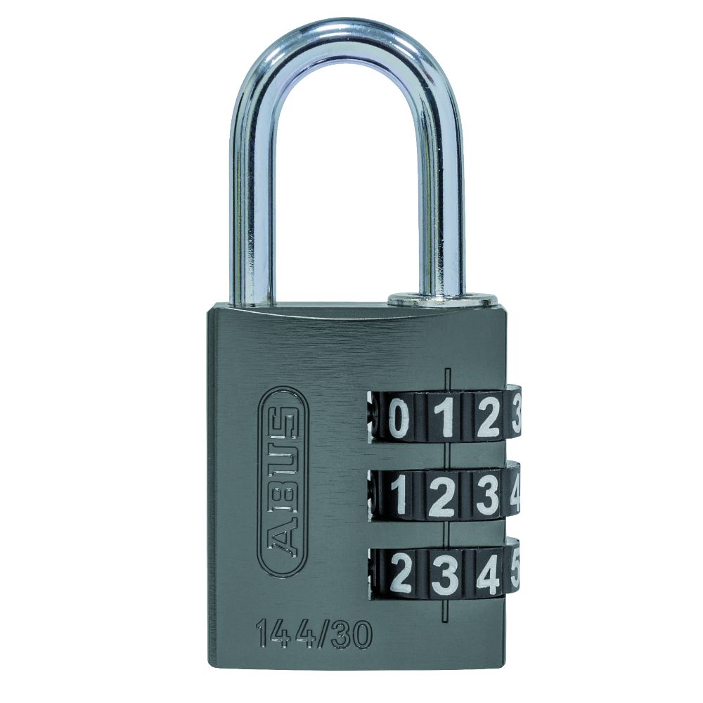 ABUS 144/30 Combination Padlock 30mm Body - L32691 - Grey - 82199