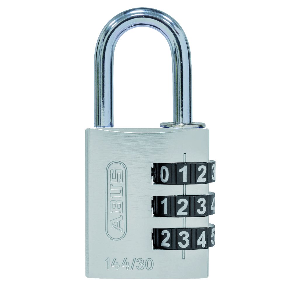 ABUS 144/30 Combination Padlock 30mm Body - L32690 - Silver - 82198