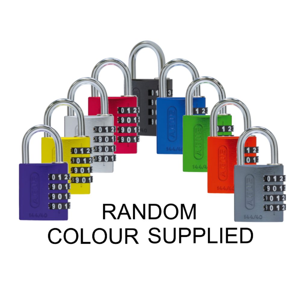 ABUS 144/40 Combination Padlock 40mm Body - L32698 - Assorted Colours - 82592
