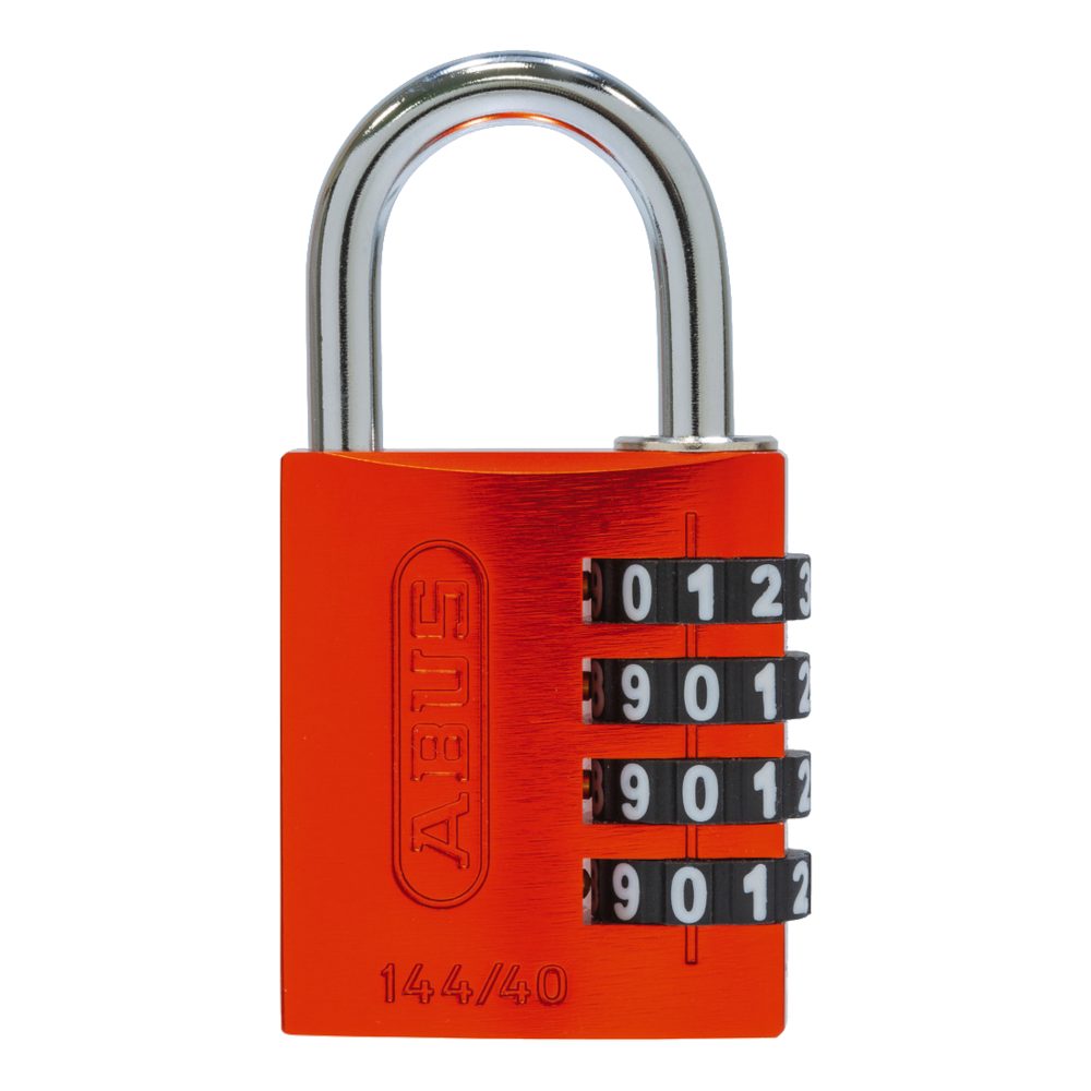 ABUS 144/40 Combination Padlock 40mm Body - L32697 - Orange - 82553
