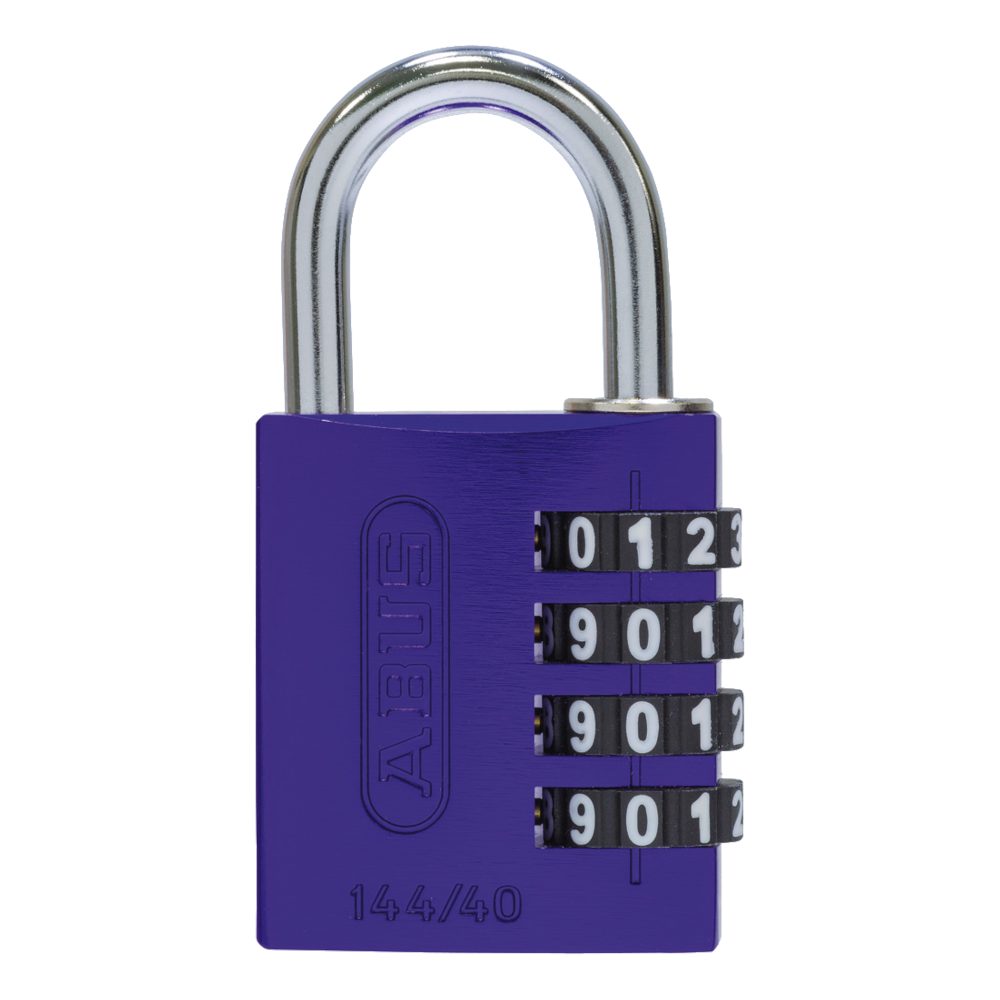 ABUS 144/40 Combination Padlock 40mm Body - L32696 - Purple - 82550