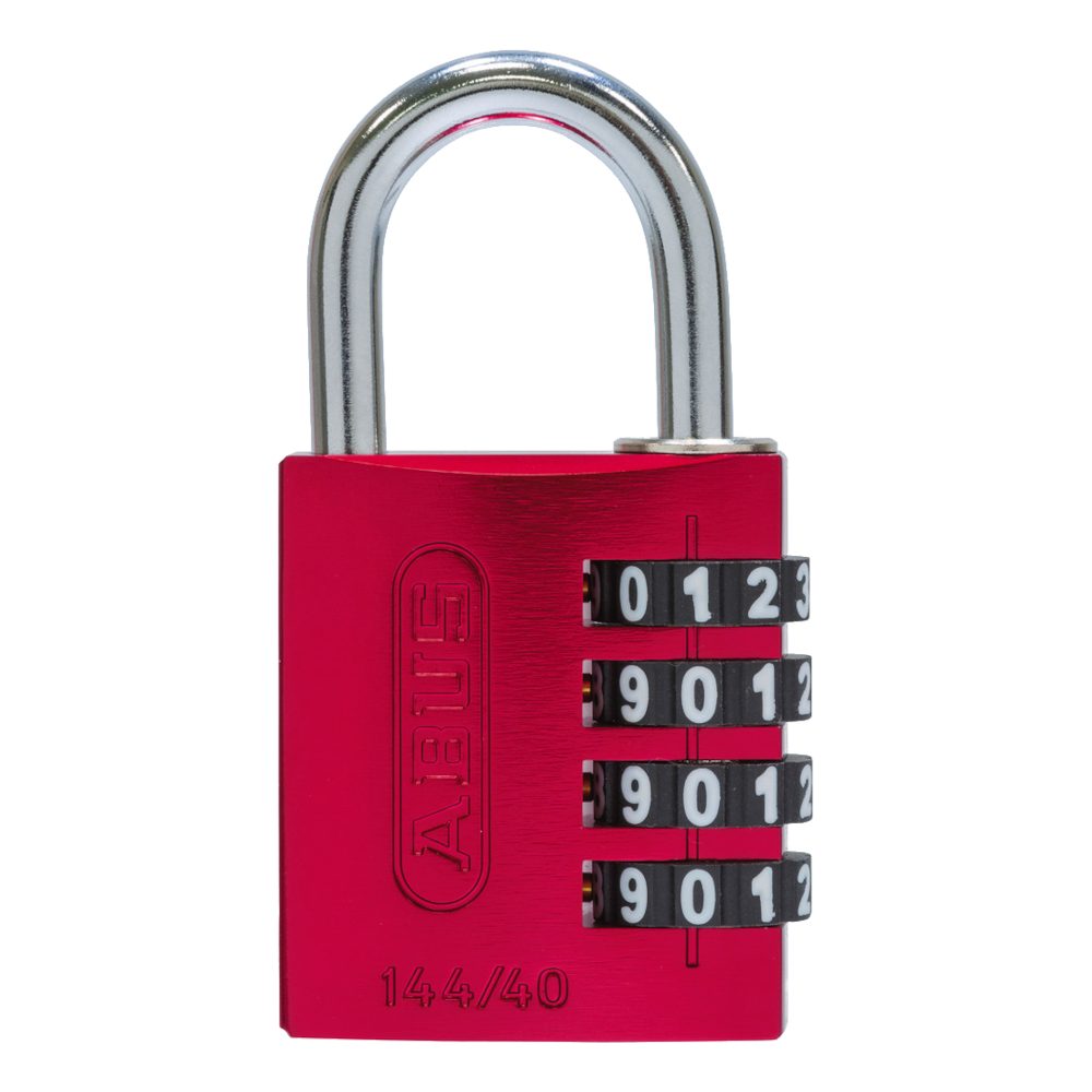 ABUS 144/40 Combination Padlock 40mm Body - L32699 - Red - 82556