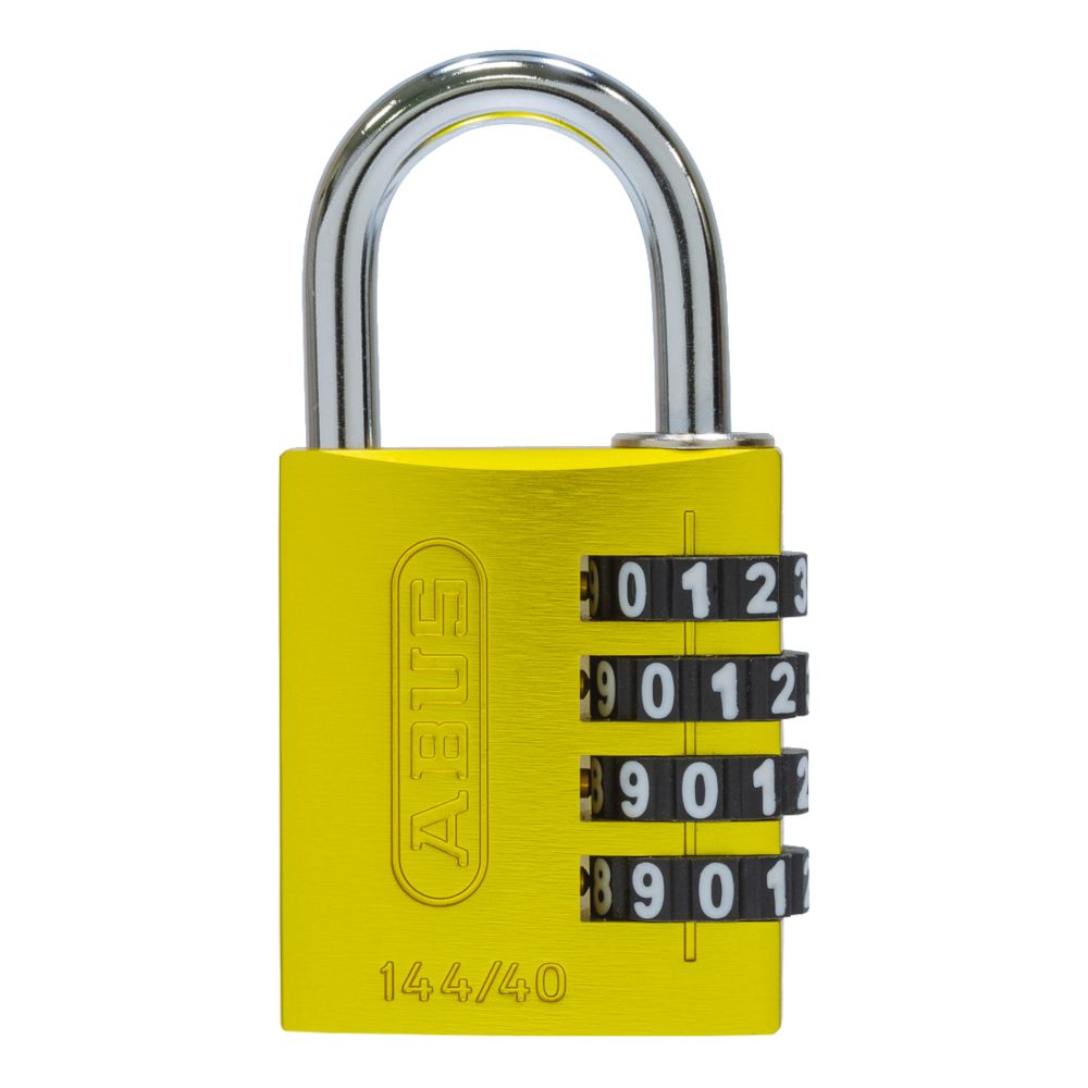ABUS 144/40 Combination Padlock 40mm Body - L32702 - Yellow - 82544