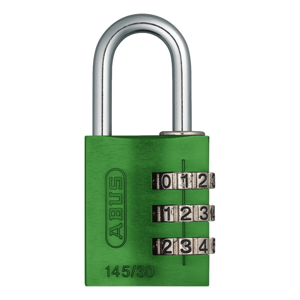 ABUS 145/30 Travel Light Combination Padlock - L31273 - Green - 34750