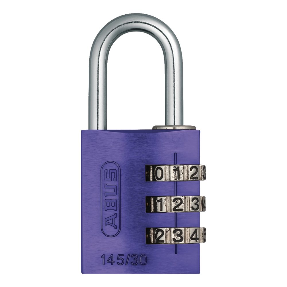 ABUS 145/30 Travel Light Combination Padlock - L31274 - Lilac - 34752