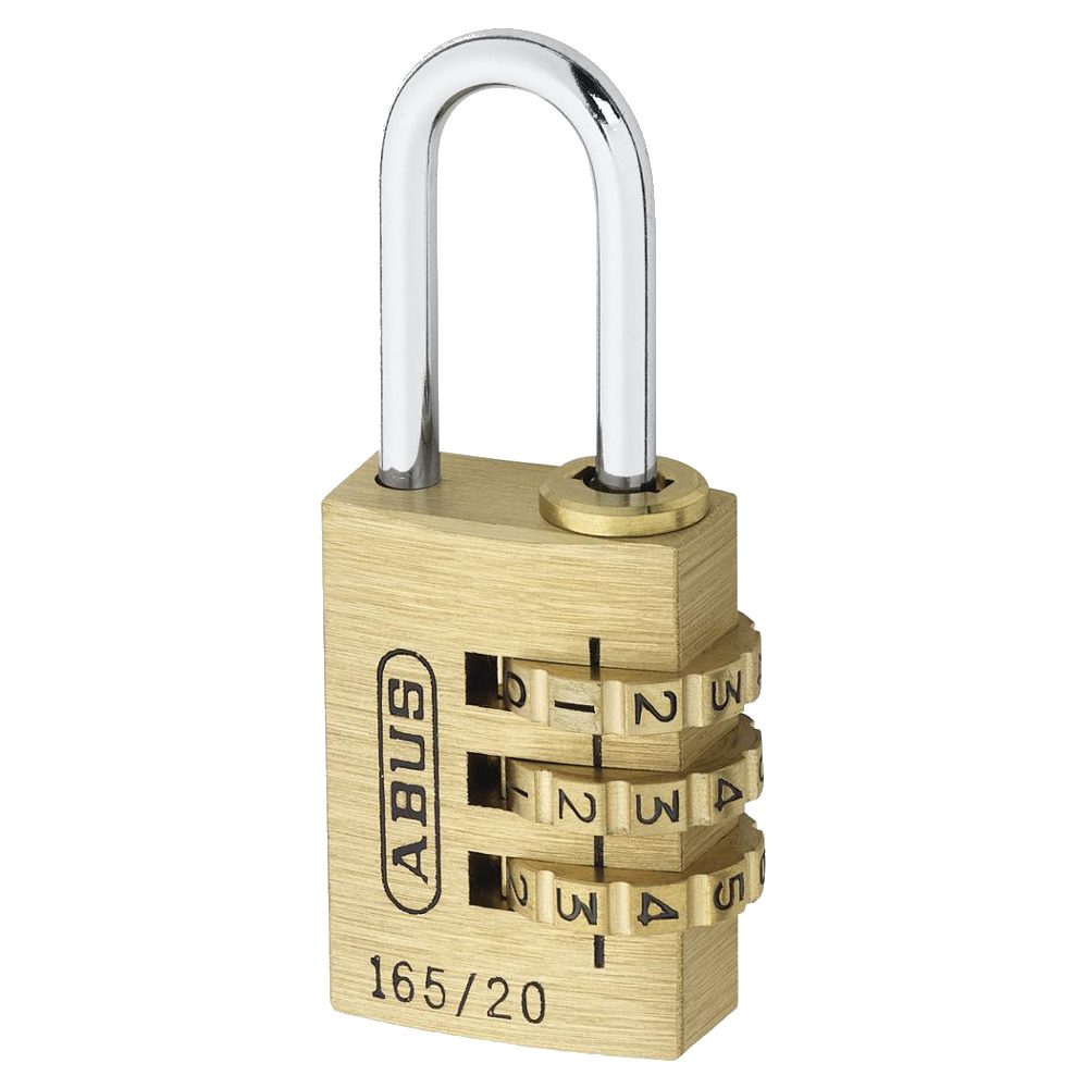 ABUS 165 Series Brass Combination Open Shackle Padlock - L19283 - 165/20 C