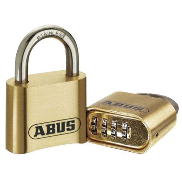 ABUS 180IB Series Brass Combination Open Stainless Steel Shackle Padlock