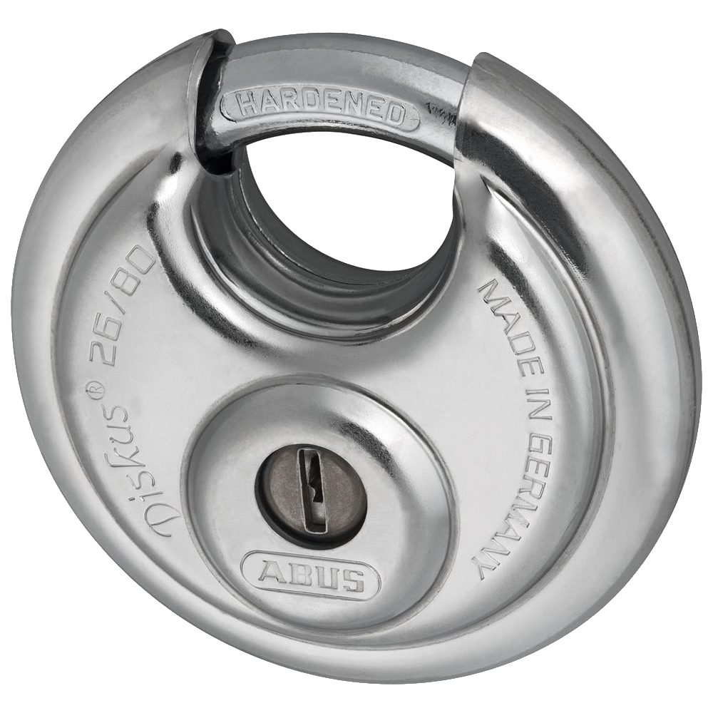 ABUS 26 Series Solid Lock Body Diskus Discus Padlock - L19031 - 26/80 KA RR00131