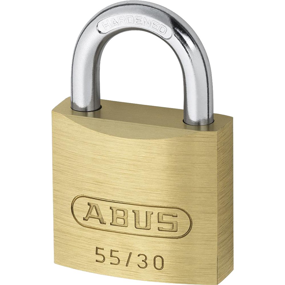 ABUS 55 Series Brass Open Shackle Padlock - L19085 - Brass - 55/40 KA 5402