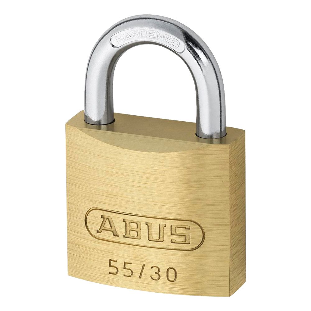 ABUS 55 Series Brass Open Shackle Padlock - L19522 - Brass - 55/40