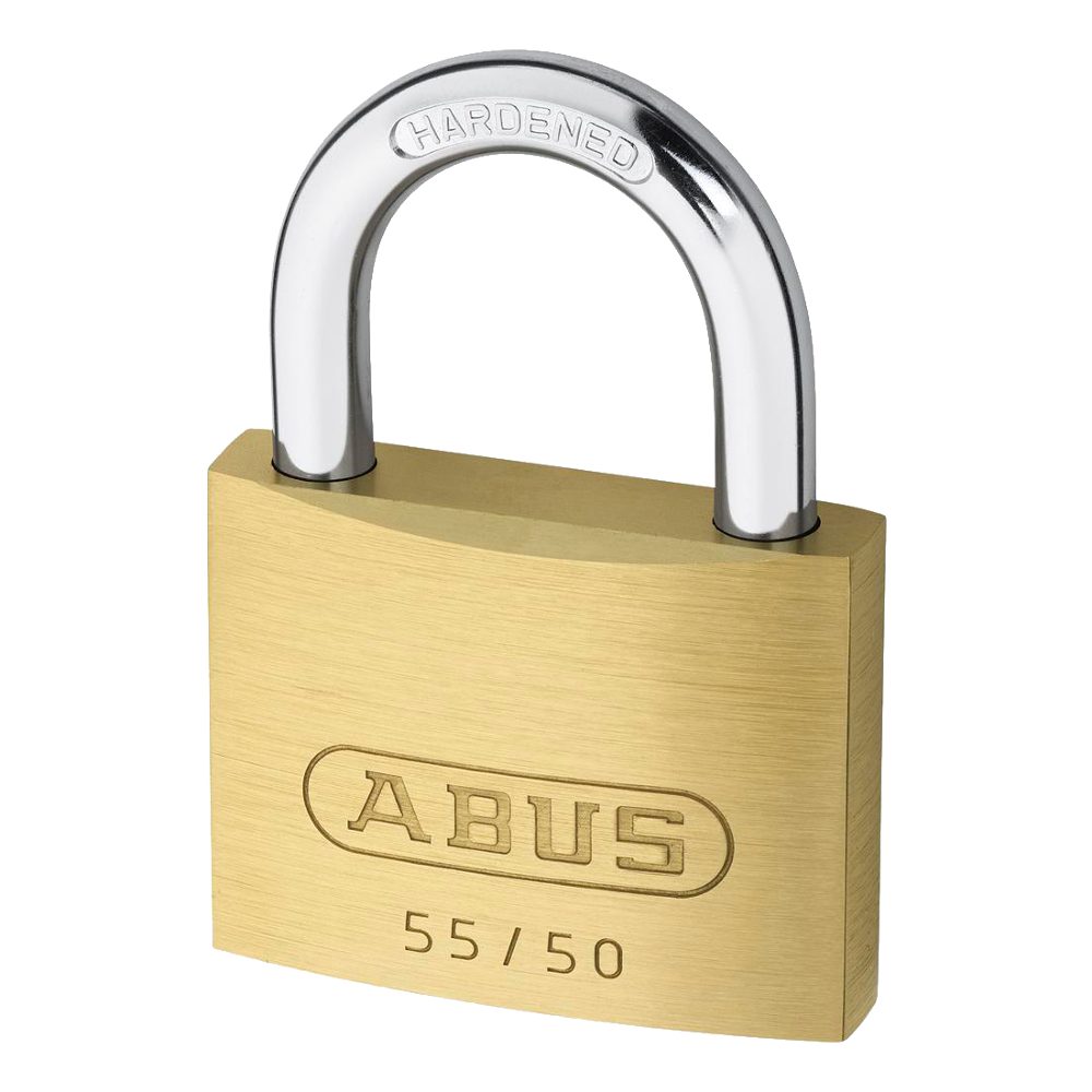 ABUS 55 Series Brass Open Shackle Padlock - L19524 - Brass - 55/50