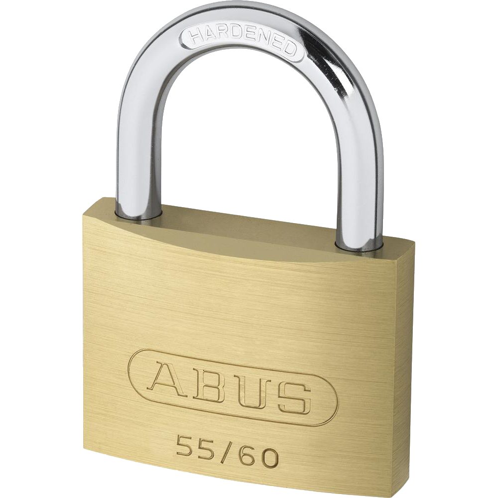 ABUS 55 Series Brass Open Shackle Padlock - L19090 - Brass - 55/60 KA 5601