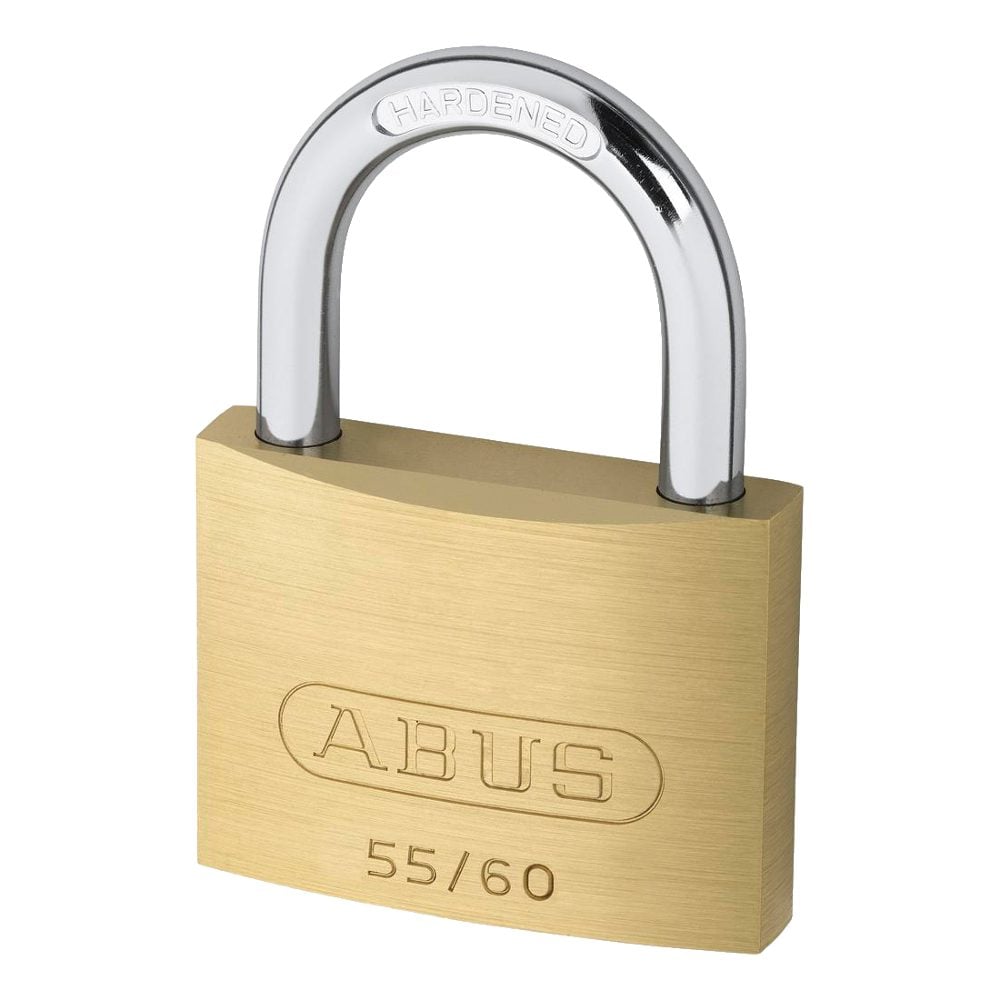 ABUS 55 Series Brass Open Shackle Padlock - L19525 - Brass - 55/60