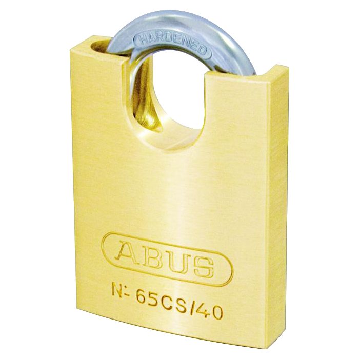 ABUS 65 Series Brass Closed Shackle Padlock - L19112 - Brass - 65CS/40 C