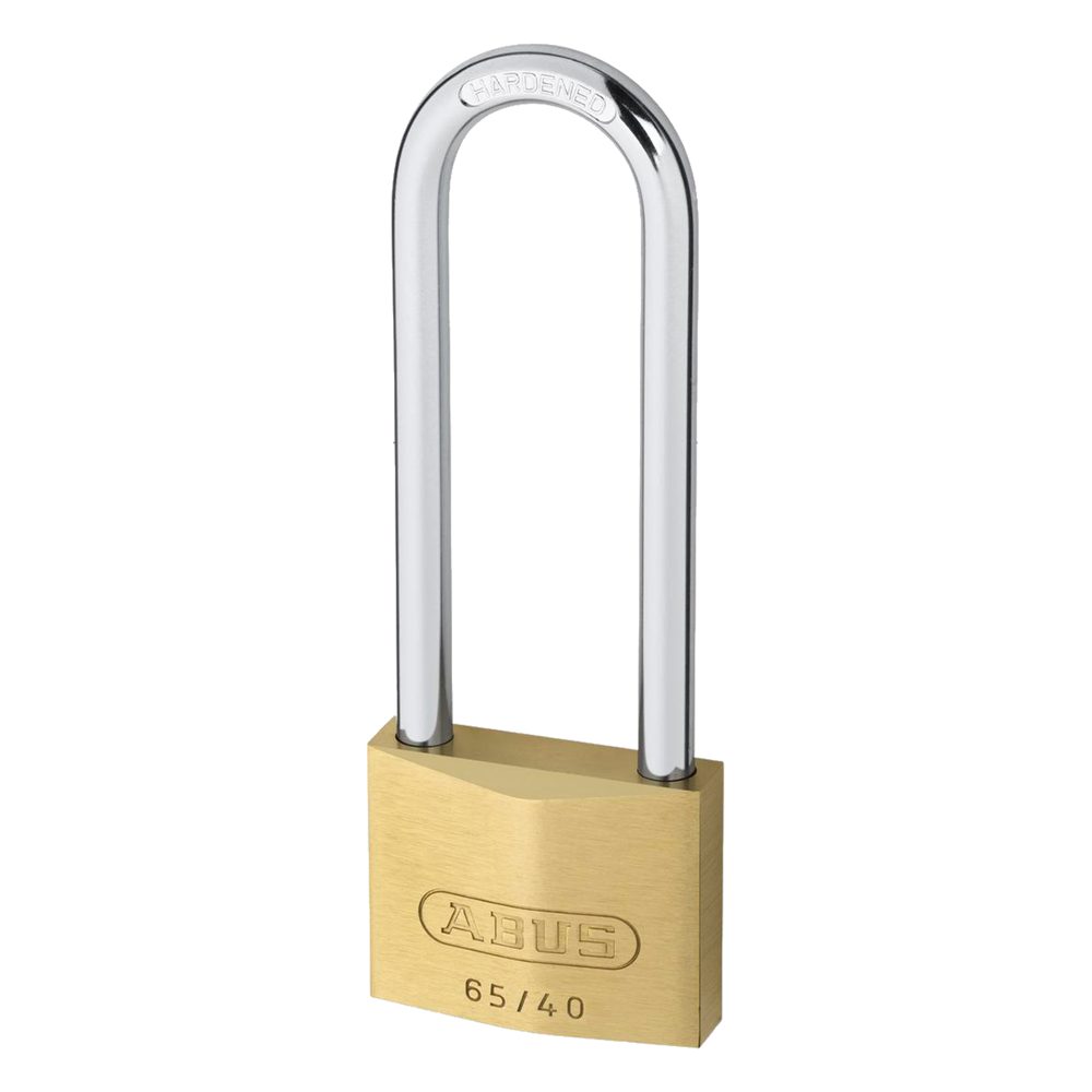 ABUS 65 Series Brass Long Shackle Padlock - L19119 - Brass - 65MB/30HB70 C
