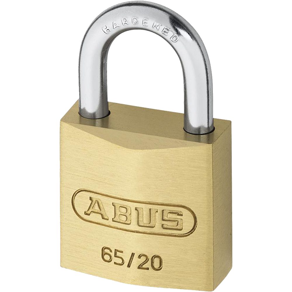 ABUS 65 Series Brass Open Shackle Padlock - L19120 - Brass - 65/20