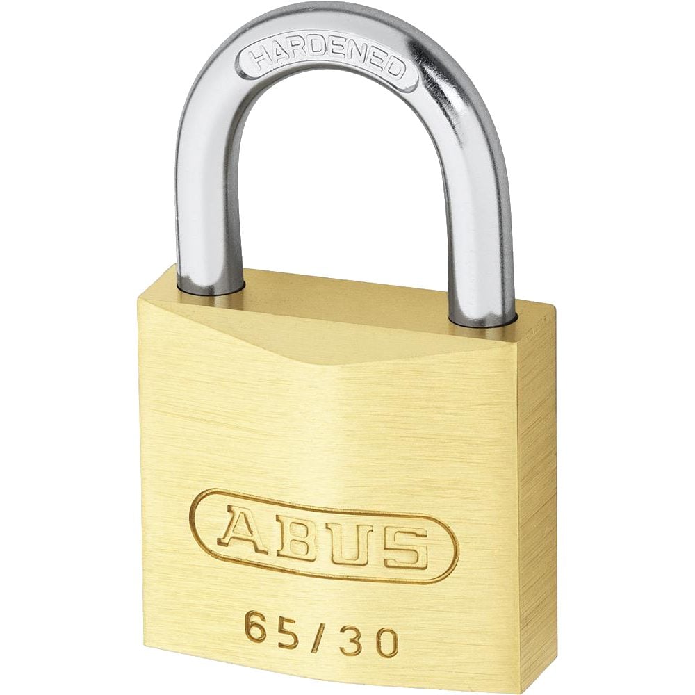 ABUS 65 Series Brass Open Shackle Padlock - L19098 - Brass - 65/30 Quads C