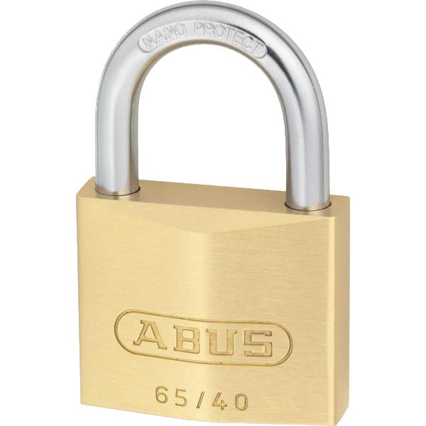 ABUS 65 Series Brass Open Shackle Padlock - L19532 - Brass - 65/40 KA 404