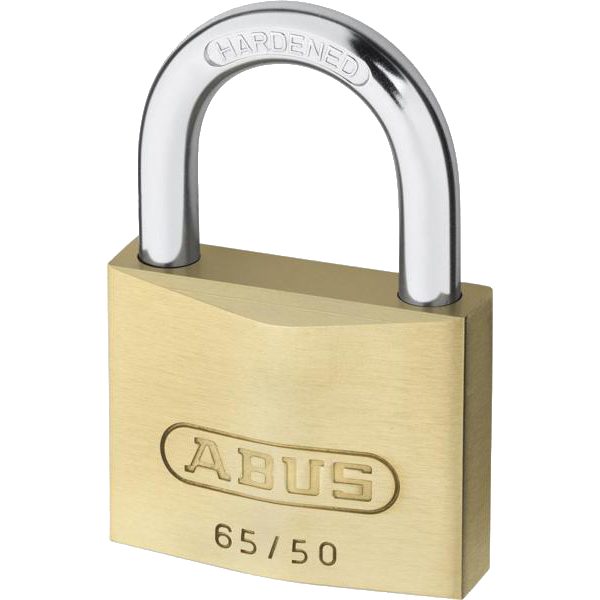 ABUS 65 Series Brass Open Shackle Padlock - L19544 - Brass - 65/50 KA 506