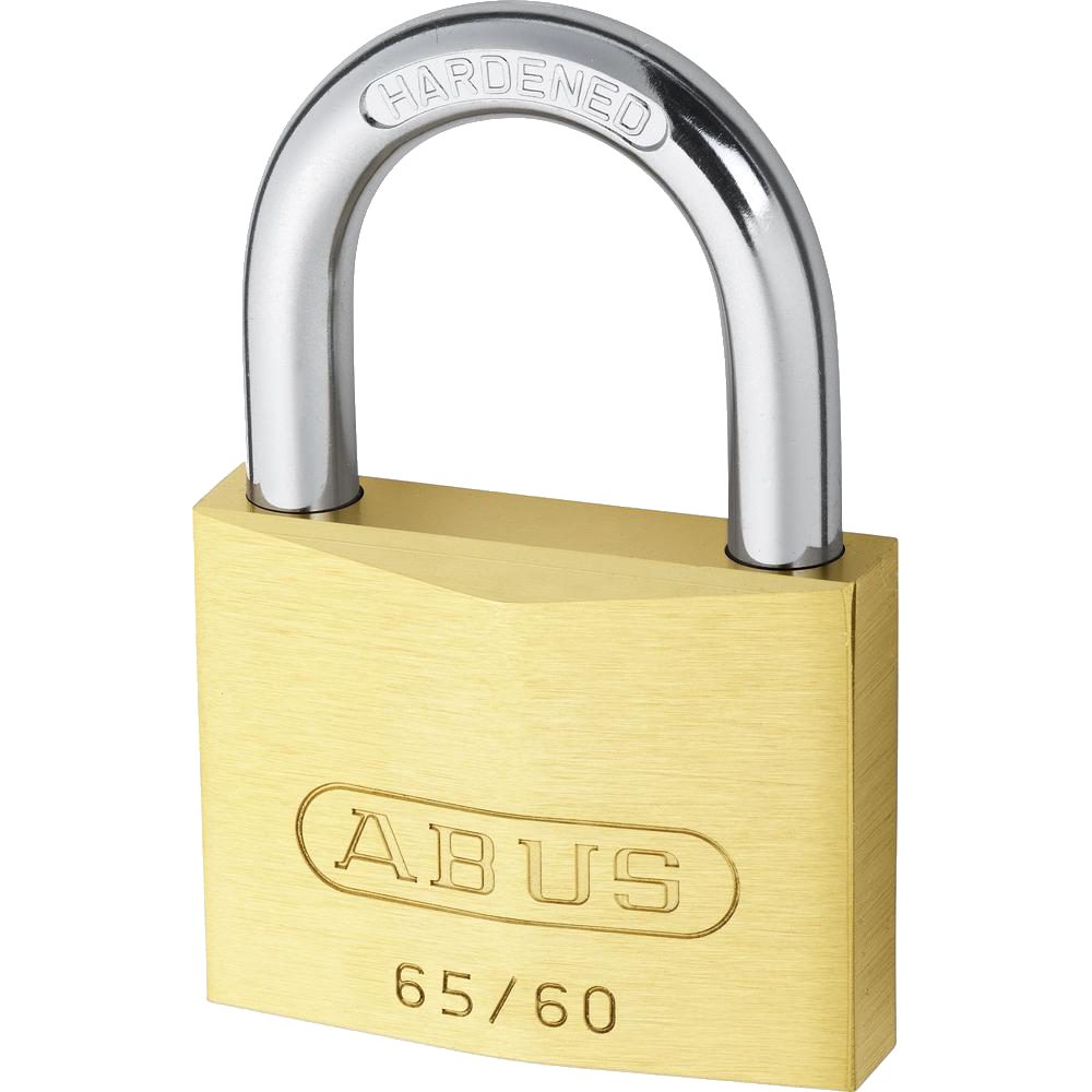 ABUS 65 Series Brass Open Shackle Padlock - L19158 - Brass - 65/60 KA 6602