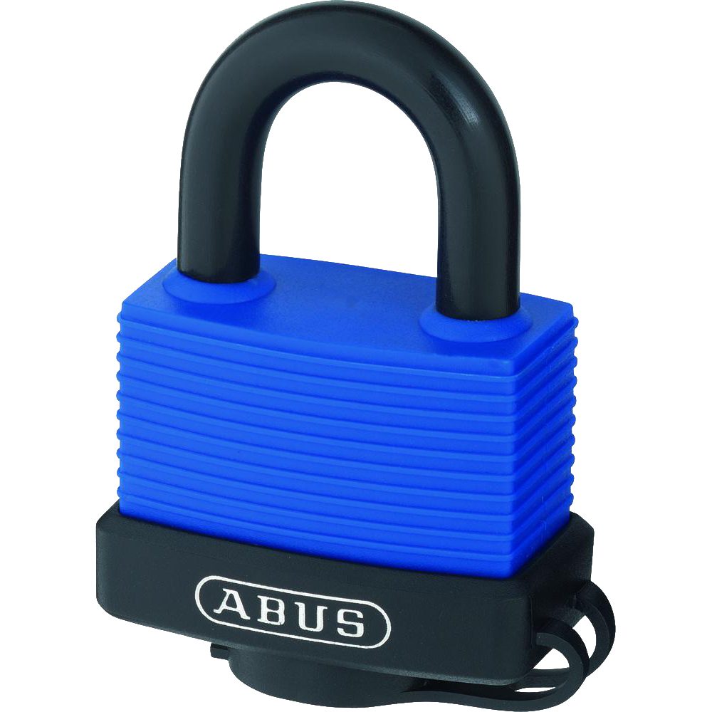 ABUS 70IB Series Aqua Safe Marine Brass Open Stainless Steel Shackle Padlock - L19172 - Black &amp;amp; Blue - 70IB/45 C