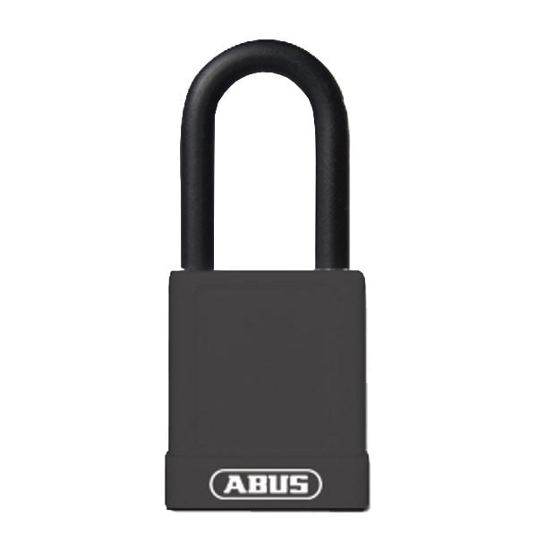 ABUS 74 Series Lock Out Tag Out Coloured Aluminium Padlock - L22474 - Black - 74/40 Black