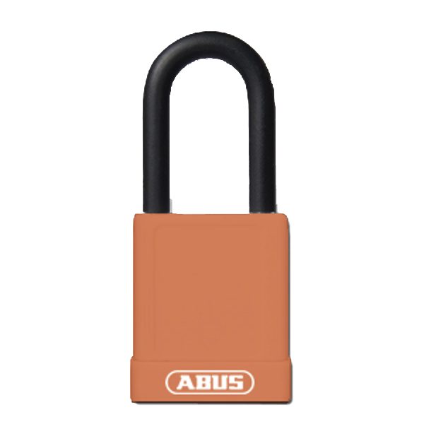 ABUS 74 Series Lock Out Tag Out Coloured Aluminium Padlock - L22479 - Orange - 74/40 Orange