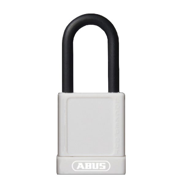 ABUS 74 Series Lock Out Tag Out Coloured Aluminium Padlock - L22482 - White - 74/40 White