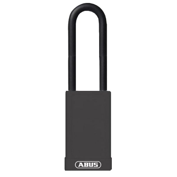 ABUS 74HB Series Long Shackle Lock Out Tag Out Coloured Aluminium Padlock - L22484 - Black - 74/40HB75 Black
