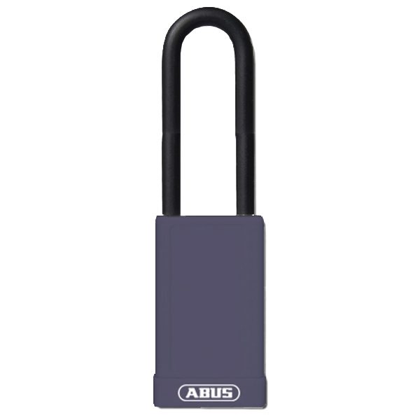 ABUS 74HB Series Long Shackle Lock Out Tag Out Coloured Aluminium Padlock - L22490 - Purple - 74/40HB75 Purple