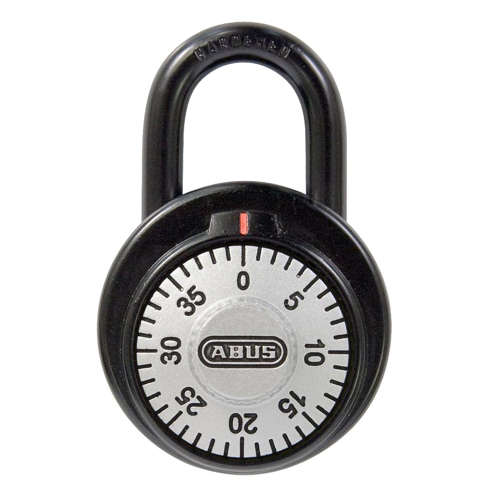 ABUS 78KC Series Dial &amp; Key Over-Ride Combination Open Shackle Padlock - L19255 - 78KC/50 KC 510 Black