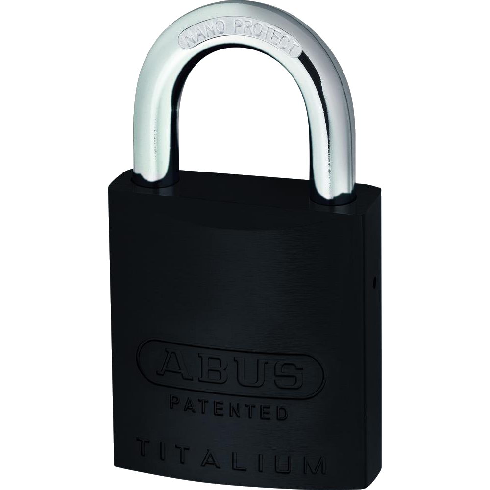 ABUS 83AL Series Colour Coded Aluminium Open Shackle Padlock Without Cylinder - L19211 - Black - 83AL/40 Black No Cyl