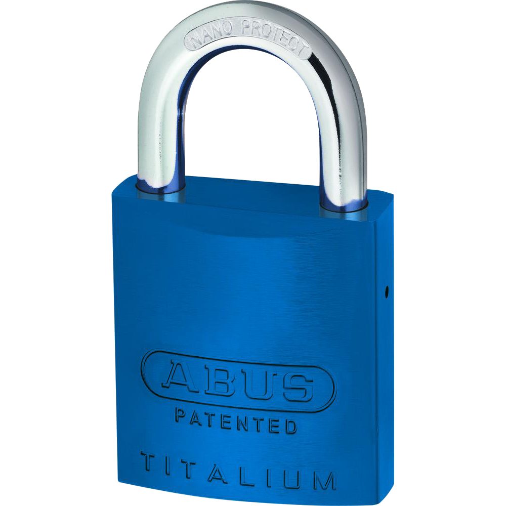 ABUS 83AL Series Colour Coded Aluminium Open Shackle Padlock Without Cylinder - L19212 - Blue - 83AL/40 Blue No Cyl