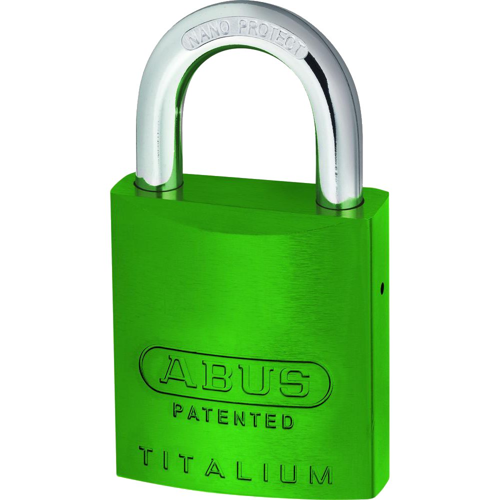 ABUS 83AL Series Colour Coded Aluminium Open Shackle Padlock Without Cylinder - L19213 - Green - 83AL/40 Green No Cyl