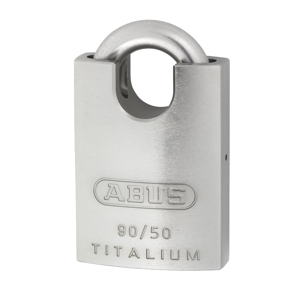 ABUS 90 Series Titalium Stainless Steel Re-Keyable Closed Shackle Padlock - L19563 - 90RK/50 KA 2745