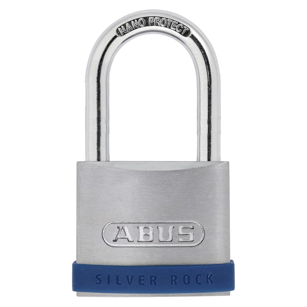 ABUS Silver Rock 5 Long Shackle Padlock - L28604 - Stainless Steel Effect - 5/50HB80 80887