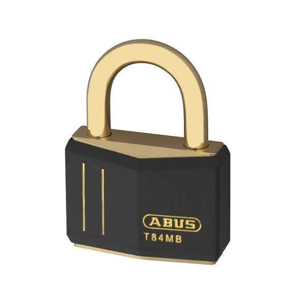 ABUS T84MB Series Brass Open Shackle Padlock - L19246 - Black - T84MB/40KA 8401 Black Nautic