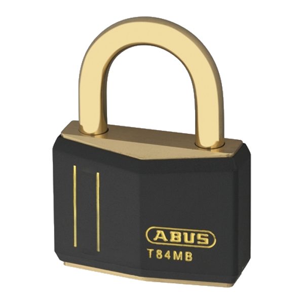 ABUS T84MB Series Brass Open Shackle Padlock - L25208 - Black - T84MB/40 O1040 Black