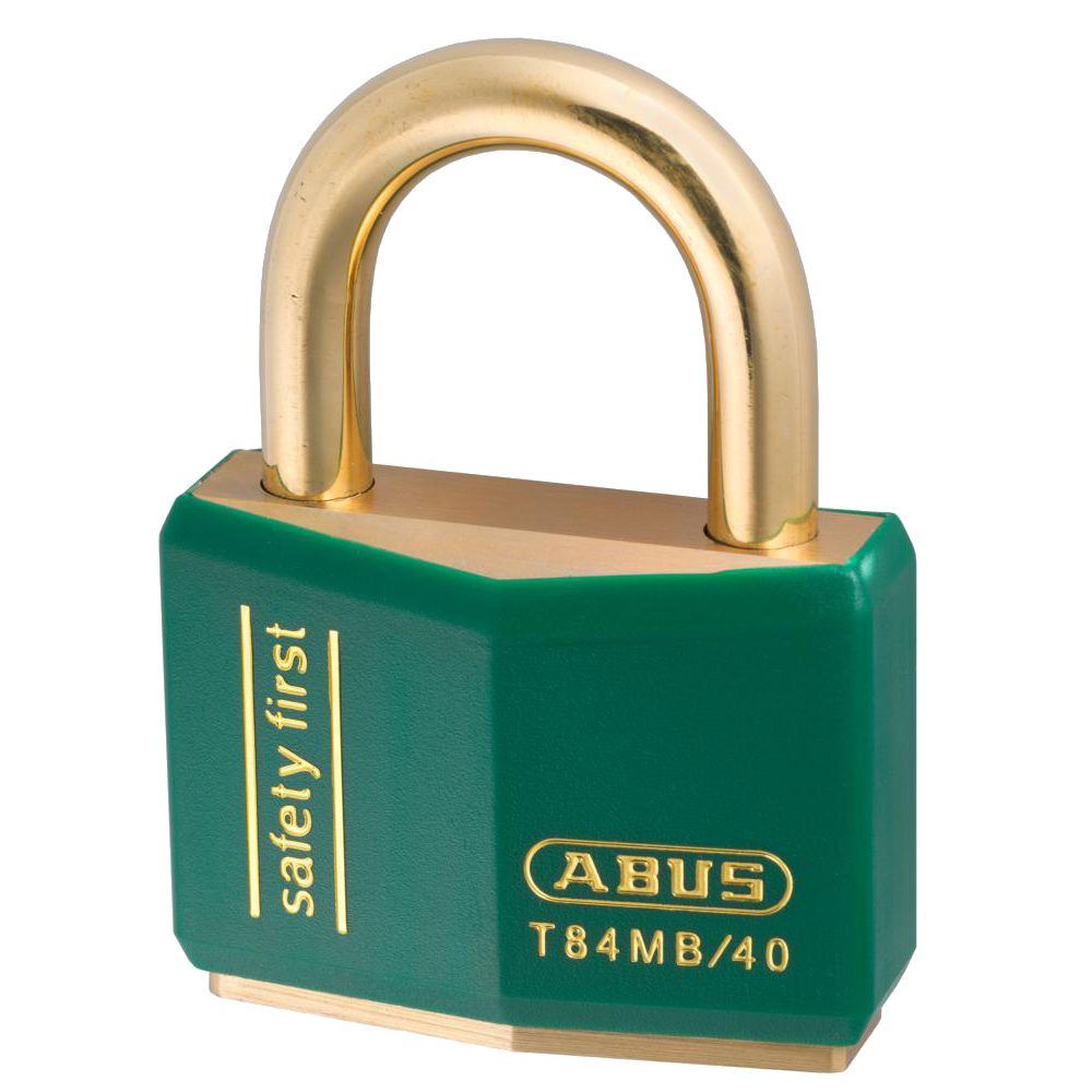 ABUS T84MB Series Brass Open Shackle Padlock - L19248 - Green - T84MB/40KA 8403 Green