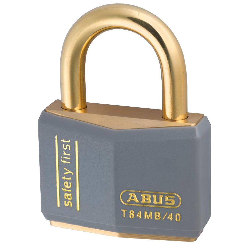 ABUS T84MB Series Brass Open Shackle Padlock - L19250 - Grey - T84MB/40KA 8405 Grey