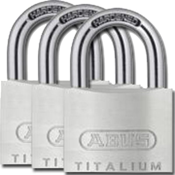 ABUS Titalium 54TI Series Open Shackle Padlock - L21575 - Silver - 54TI/40C TRIPLES
