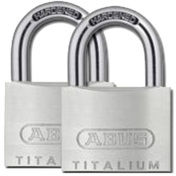 ABUS Titalium 54TI Series Open Shackle Padlock - L21576 - Silver - 54TI/40C TWINS