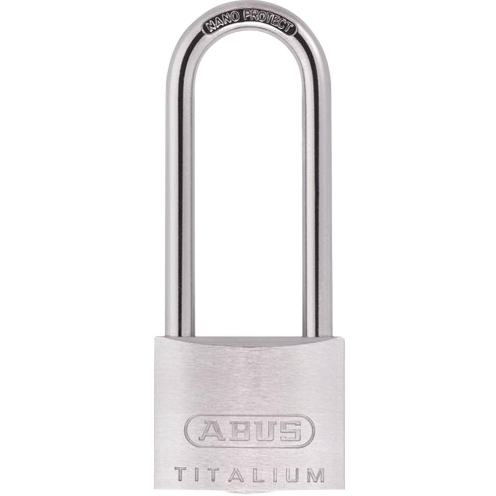 ABUS Titalium 64TI Series Long Shackle Padlock - L21584 - Silver - 64TI/30HB60 C